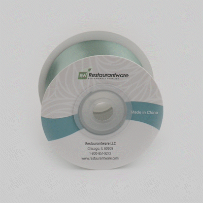 Gift Tek Dark Shale Green Polyester Satin Ribbon - Single Face - 1 1/2" x 10 yds - 1 count box