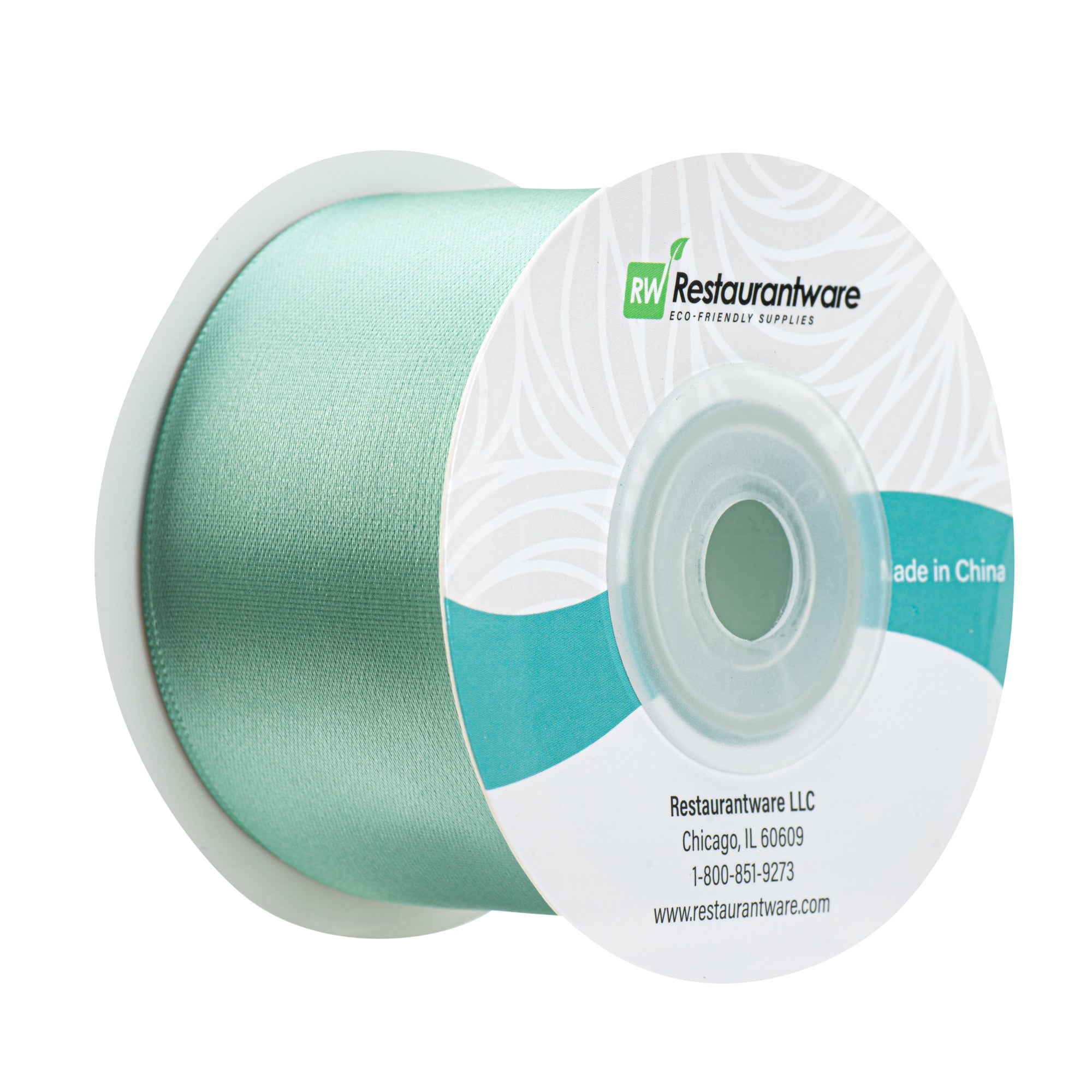 Gift Tek Dark Shale Green Polyester Satin Ribbon - Single Face - 1 1/2" x 10 yds - 10 count box