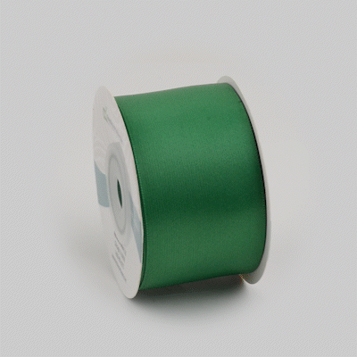 Gift Tek Emerald Green Polyester Satin Ribbon - Single Face - 1 1/2" x 10 yds - 1 count box