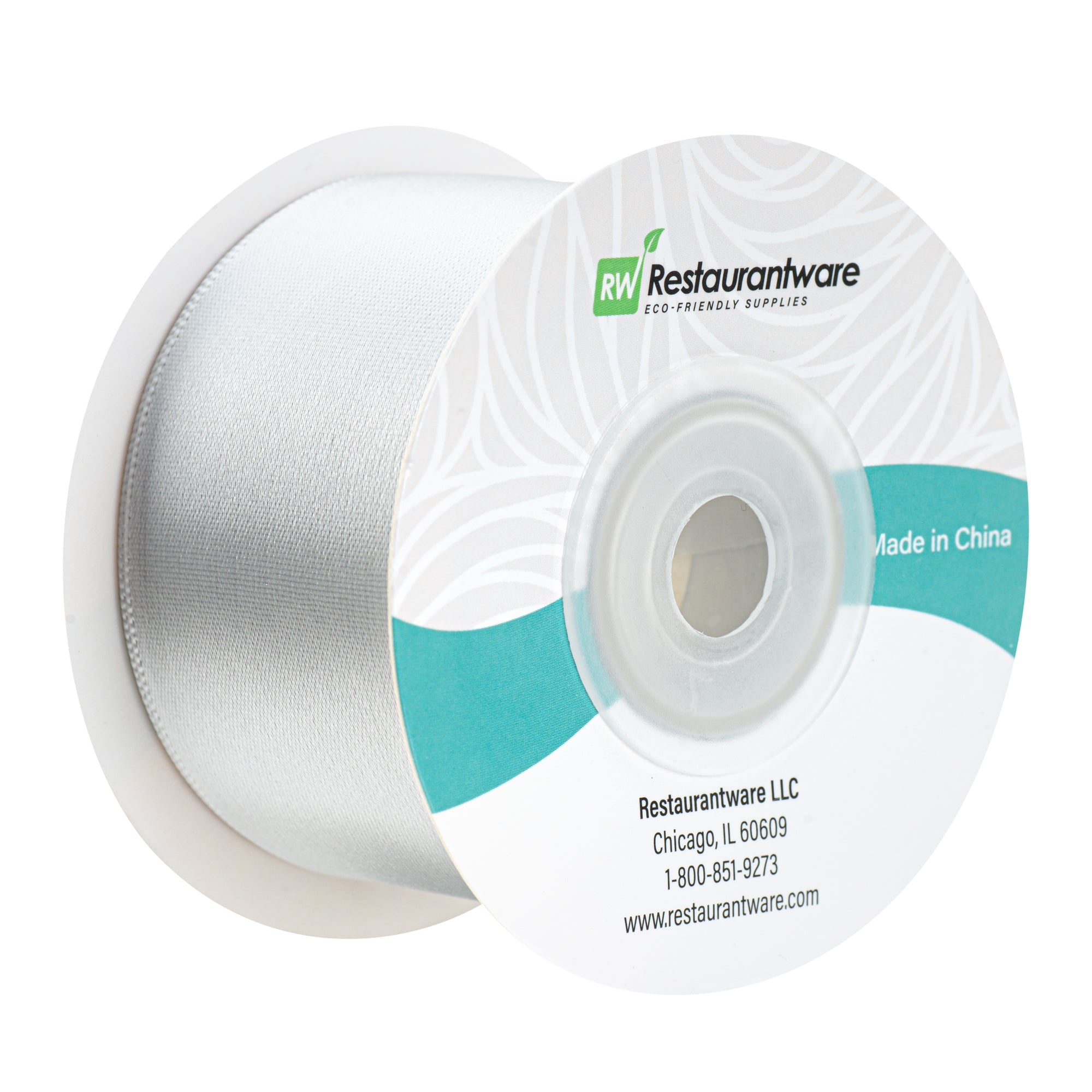 Gift Tek Gray Polyester Satin Ribbon - Single Face - 1 1/2" x 10 yds - 1 count box