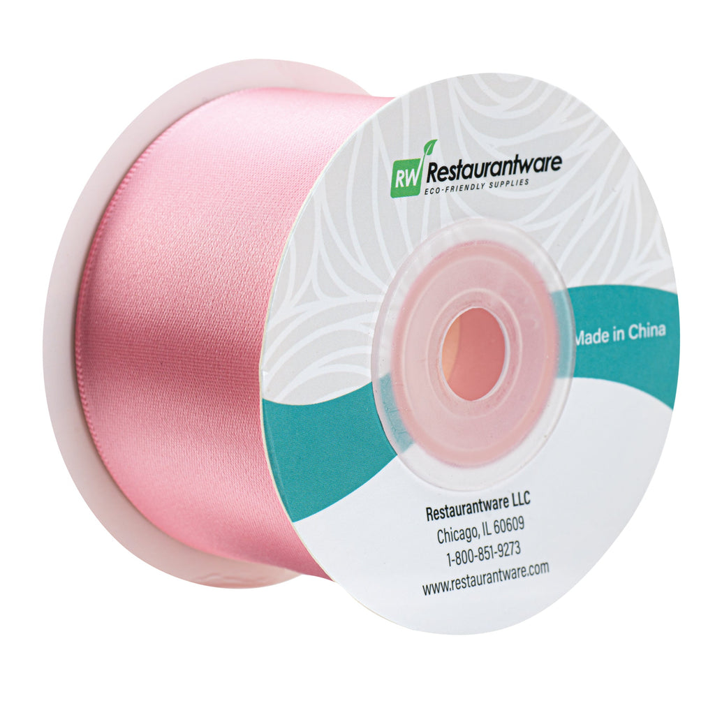Gift Tek Pink Polyester Satin Ribbon - Single Face - 1 1/2" x 10 yds - 1 count box