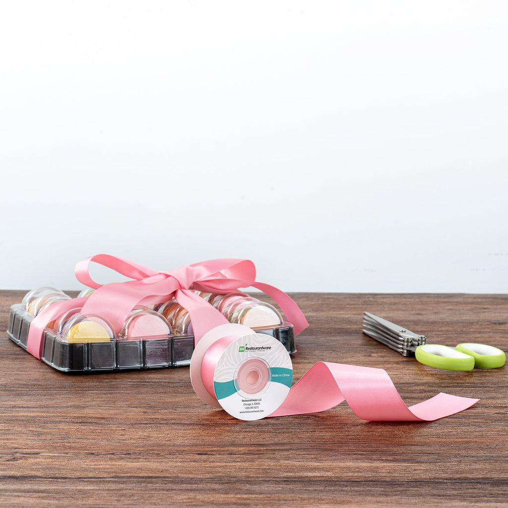 Gift Tek Pink Polyester Satin Ribbon - Single Face - 1 1/2" x 10 yds - 1 count box