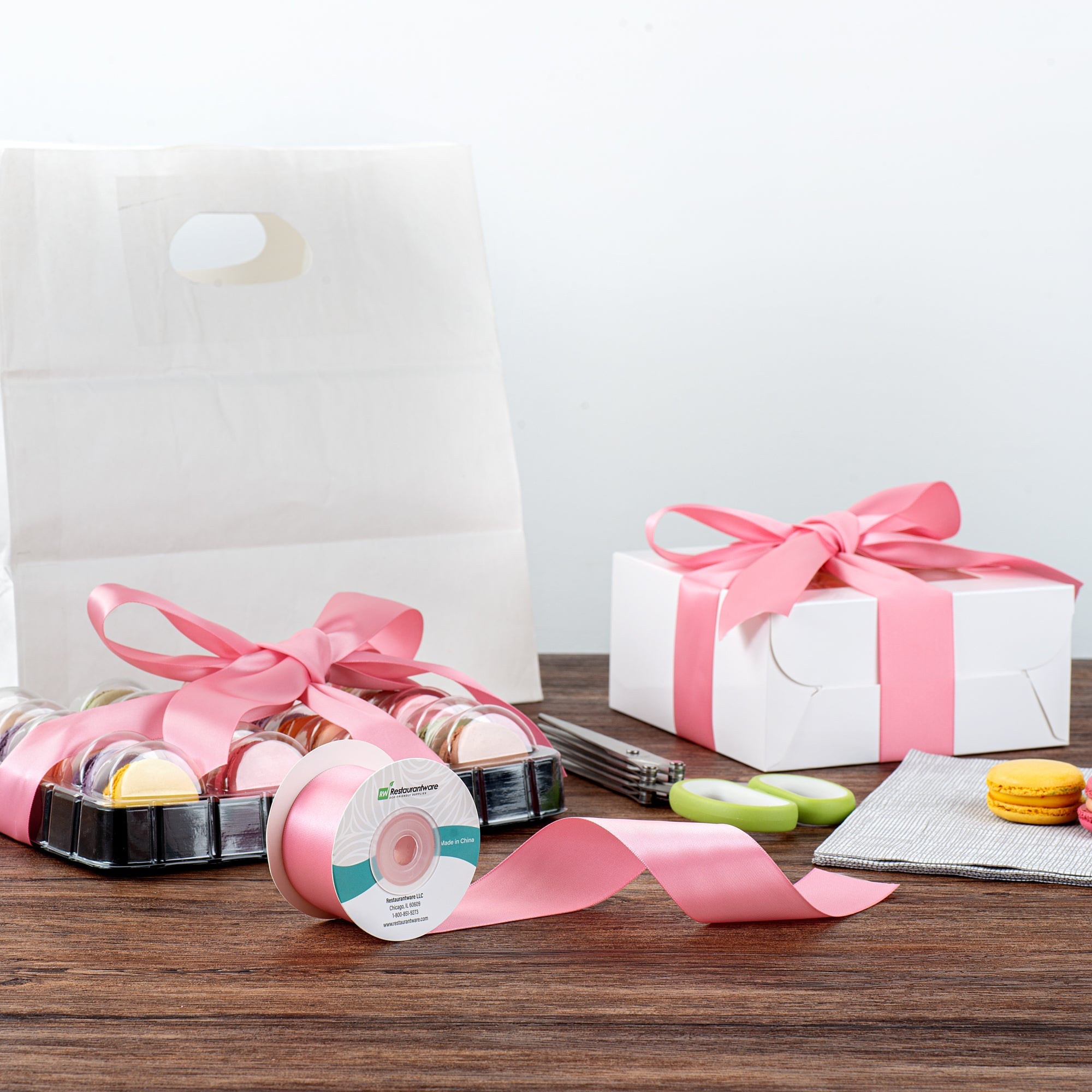 Gift Tek Pink Polyester Satin Ribbon - Single Face - 1 1/2" x 10 yds - 1 count box
