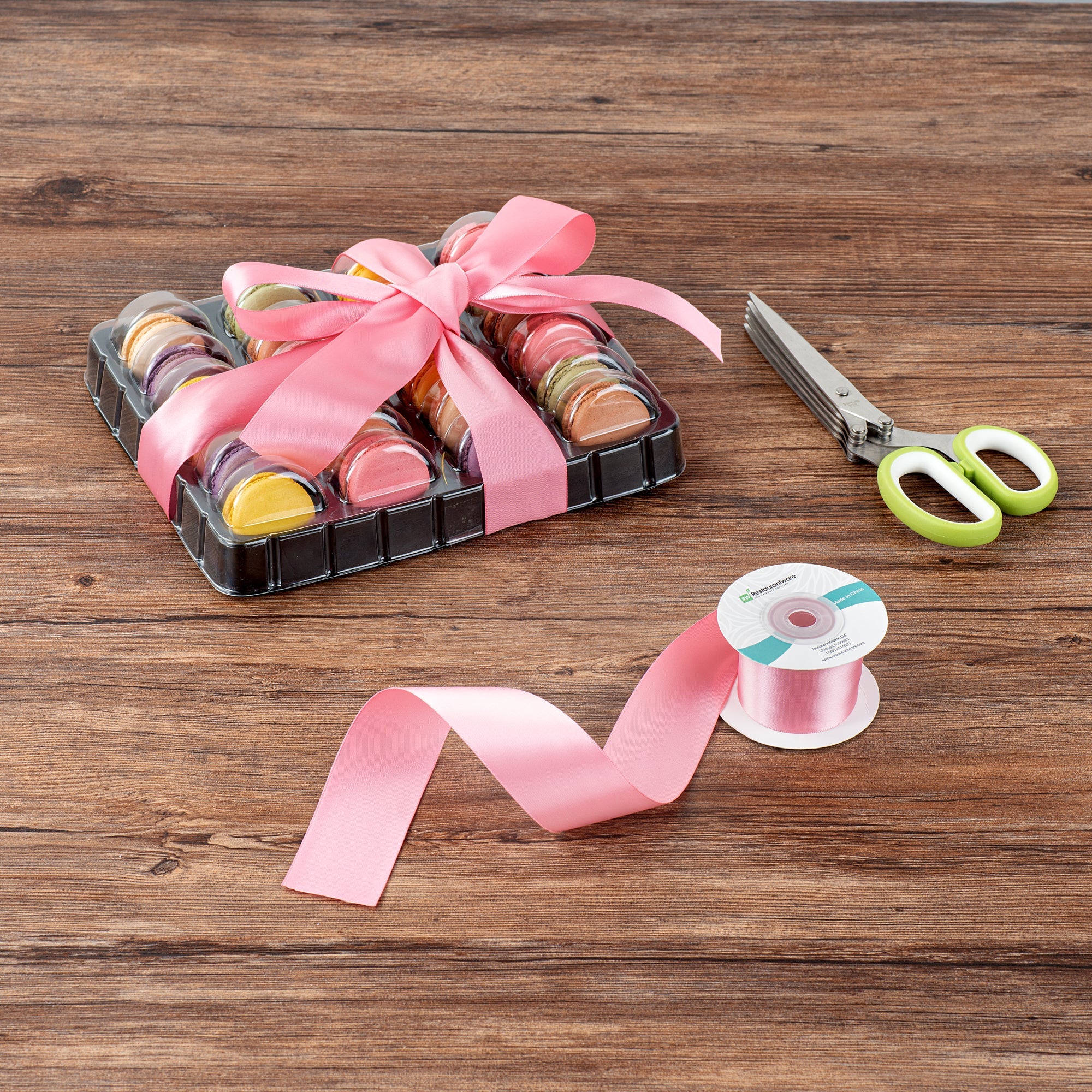 Gift Tek Pink Polyester Satin Ribbon - Single Face - 1 1/2" x 10 yds - 10 count box