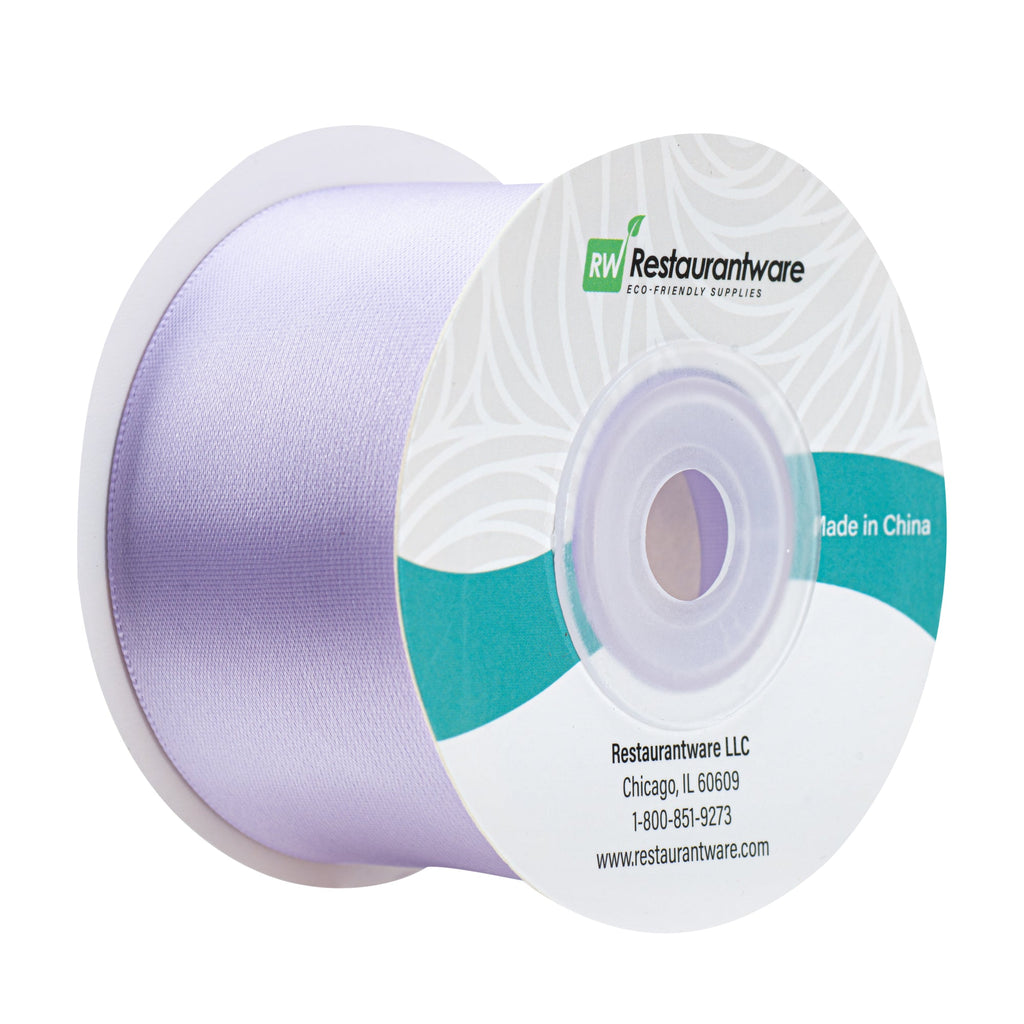 Gift Tek Orchid Purple Polyester Satin Ribbon - Single Face - 1 1/2" x 10 yds - 1 count box