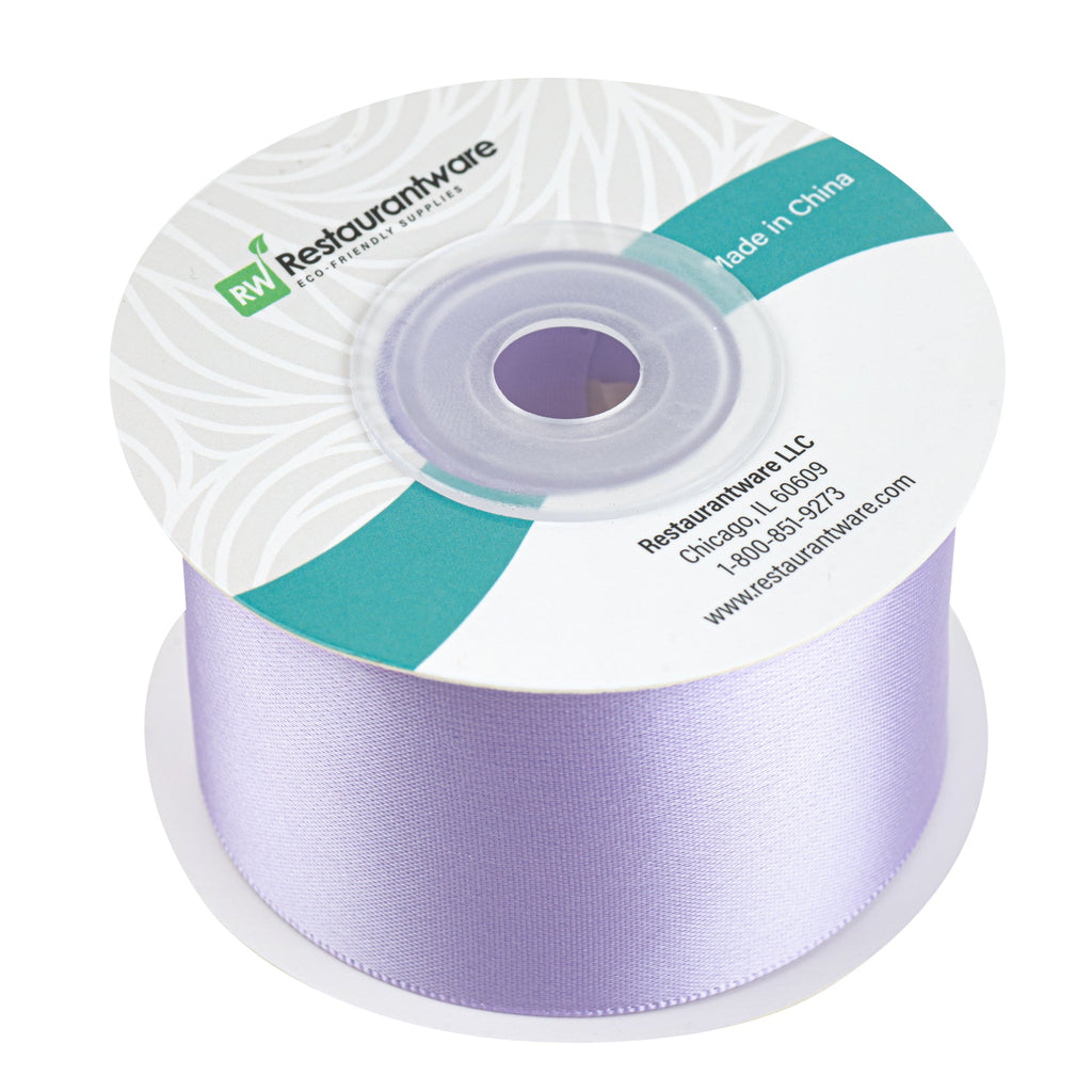Gift Tek Orchid Purple Polyester Satin Ribbon - Single Face - 1 1/2" x 10 yds - 1 count box