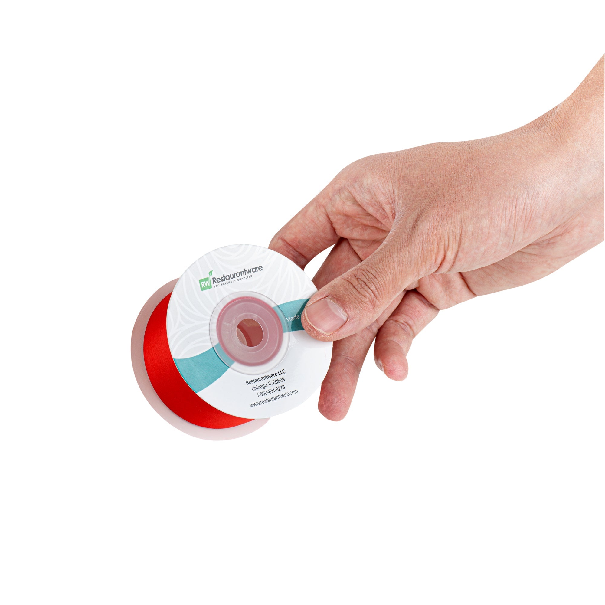 Gift Tek Red Polyester Satin Ribbon - Single Face - 1 1/2" x 10 yds - 10 count box