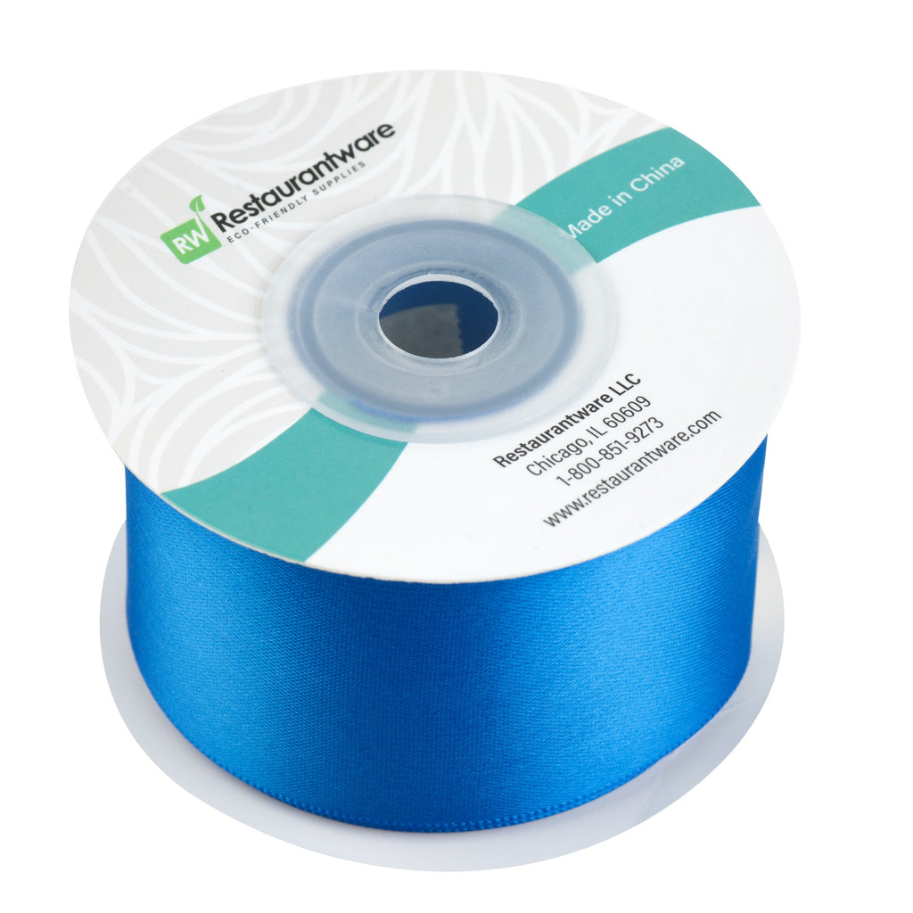Gift Tek Royal Blue Polyester Satin Ribbon - Single Face - 1 1/2" x 10 yds - 1 count box