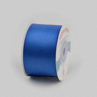 Gift Tek Royal Blue Polyester Satin Ribbon - Single Face - 1 1/2" x 10 yds - 10 count box