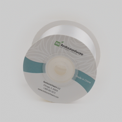 Gift Tek White Polyester Satin Ribbon - Single Face - 1 1/2" x 10 yds - 1 count box