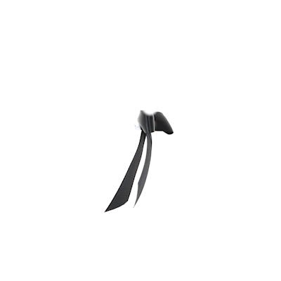 Gift Tek Black Polyester Satin Twist Tie Bow - Pre-Tied - 3" x 2 1/2" - 100 count box