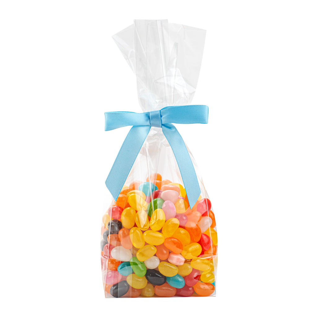 Gift Tek Light Blue Polyester Satin Twist Tie Bow - Pre-Tied - 3" x 2 1/2" - 100 count box