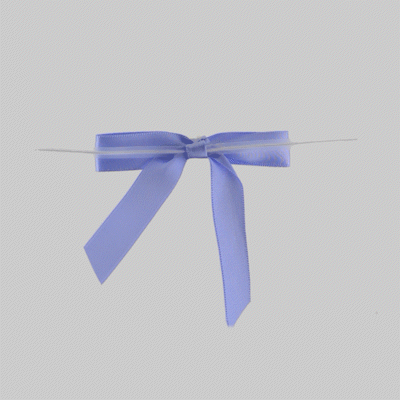 Gift Tek Purple Polyester Satin Twist Tie Bow - Pre-Tied - 3" x 2 1/2" - 4000 count box