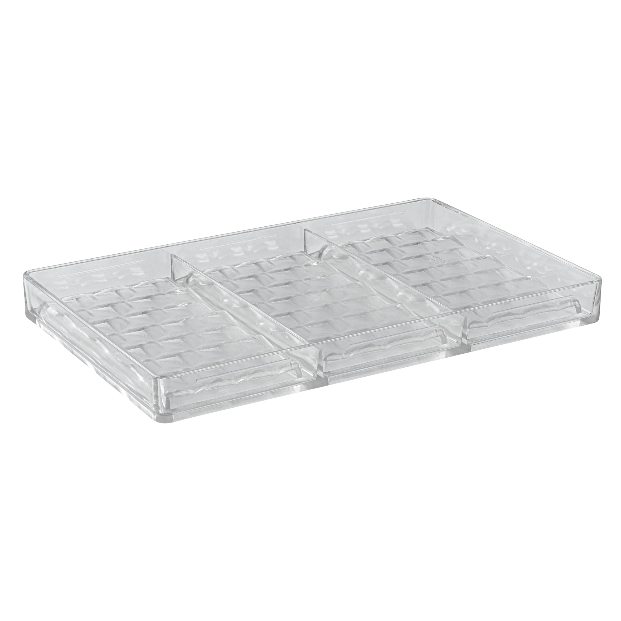 Pastry Tek Polycarbonate 3D Cube Candy / Chocolate Mold - 3-Compartment - 1 count box