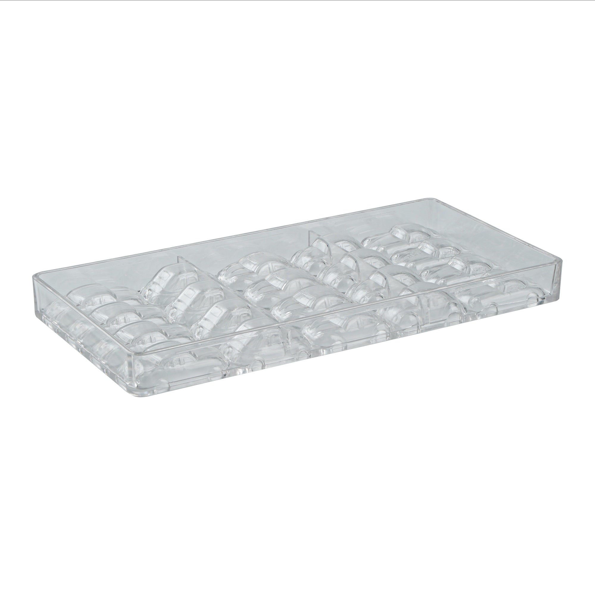 Pastry Tek Polycarbonate 3D Car Candy / Chocolate Mold - 20-Compartment - 10 count box