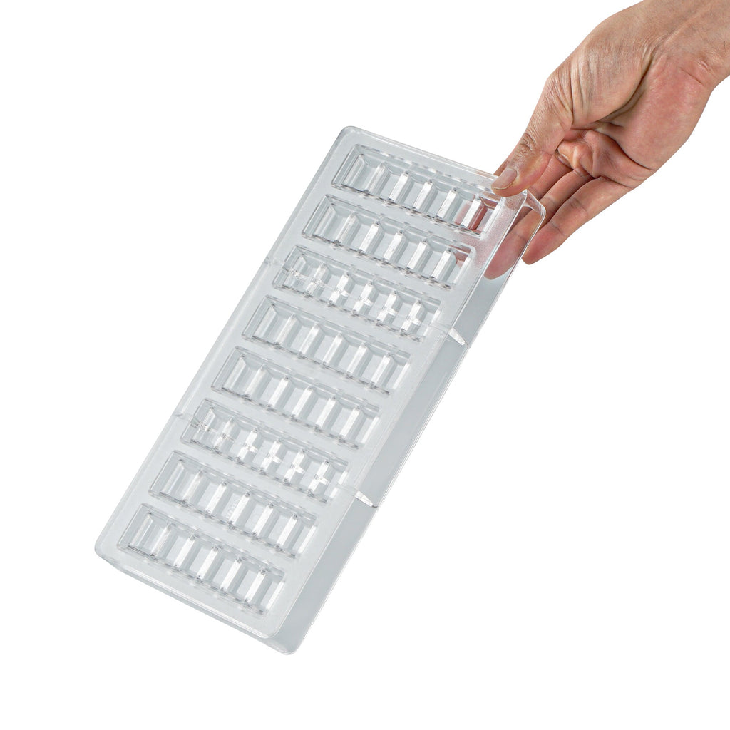 Pastry Tek Polycarbonate Break-Apart Candy / Chocolate Mold - 8-Compartment - 1 count box