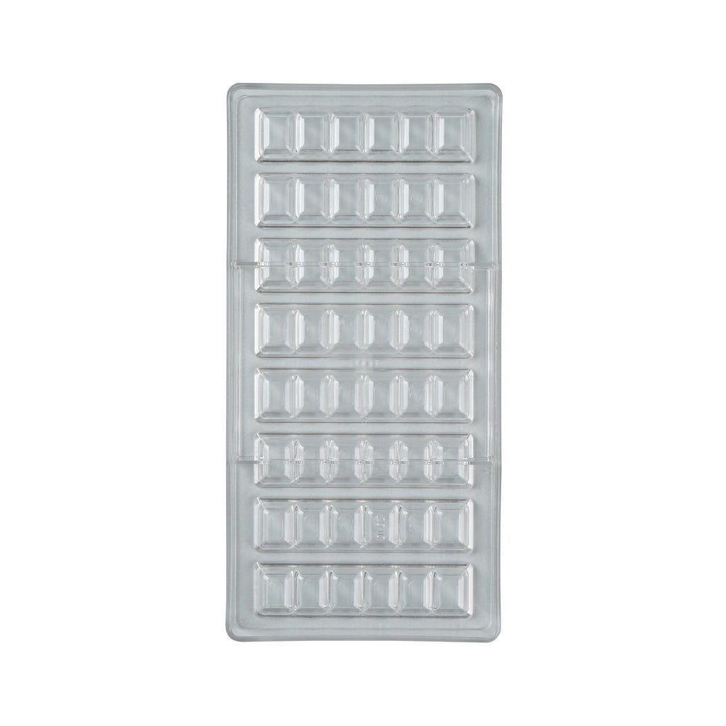 Pastry Tek Polycarbonate Break-Apart Candy / Chocolate Mold - 8-Compartment - 10 count box