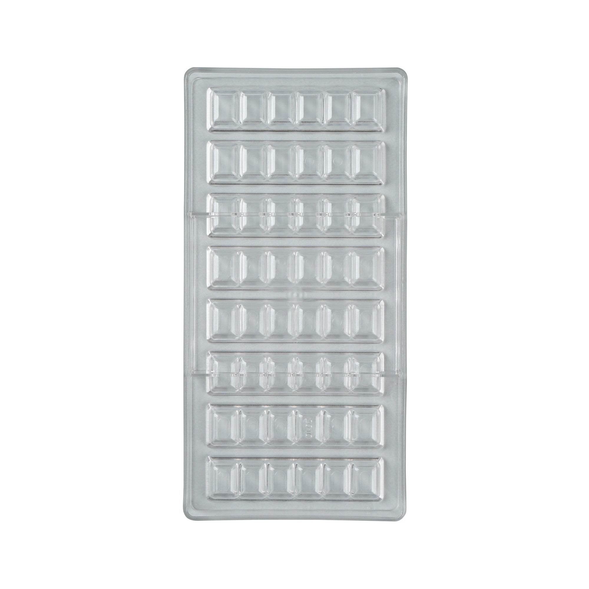 Pastry Tek Polycarbonate Break-Apart Candy / Chocolate Mold - 8-Compartment - 10 count box