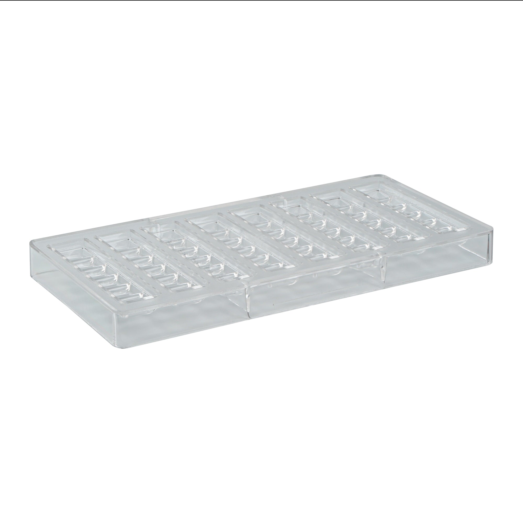 Pastry Tek Polycarbonate Break-Apart Candy / Chocolate Mold - 8-Compartment - 10 count box