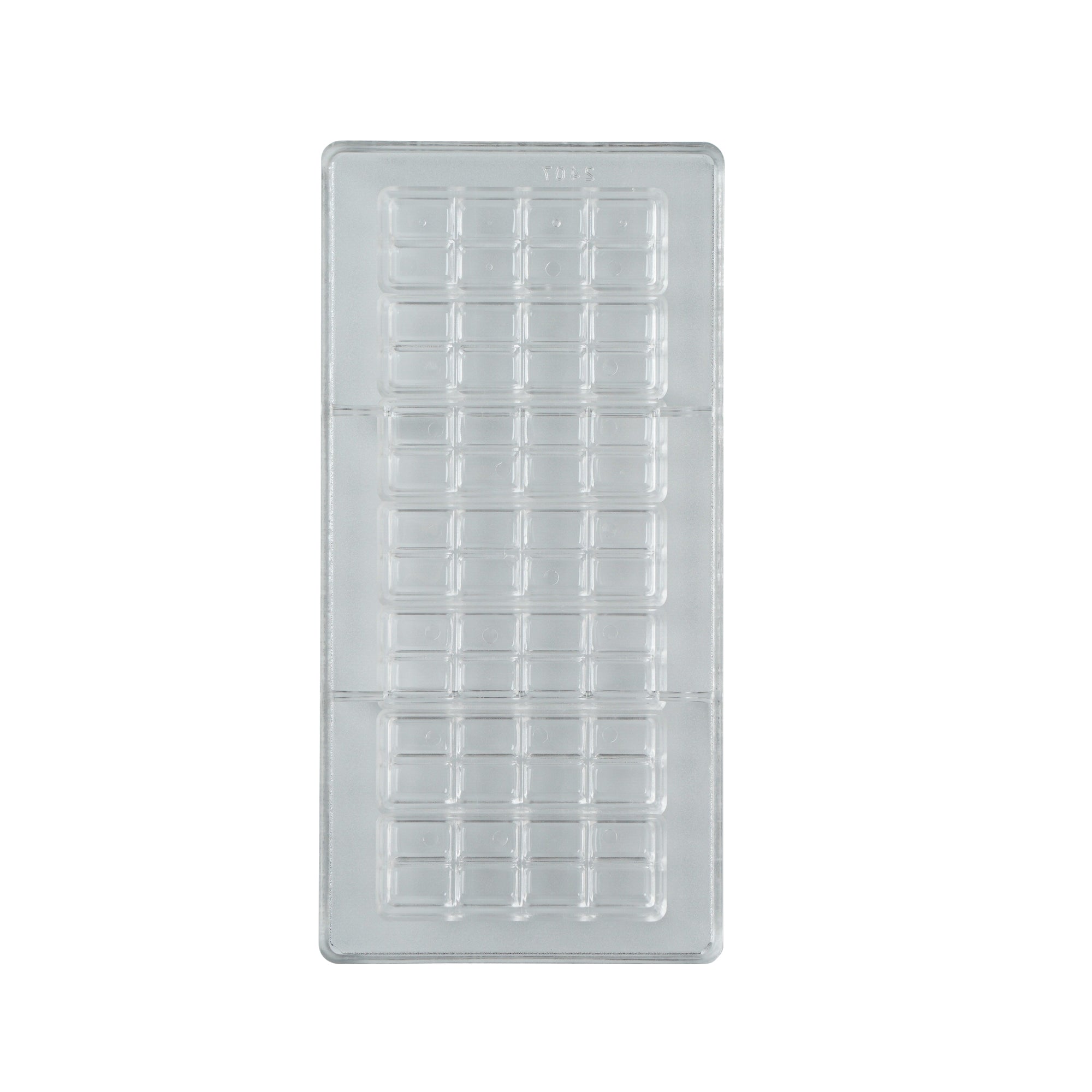 Pastry Tek Polycarbonate Break-Apart Candy / Chocolate Mold - 7-Compartment - 1 count box