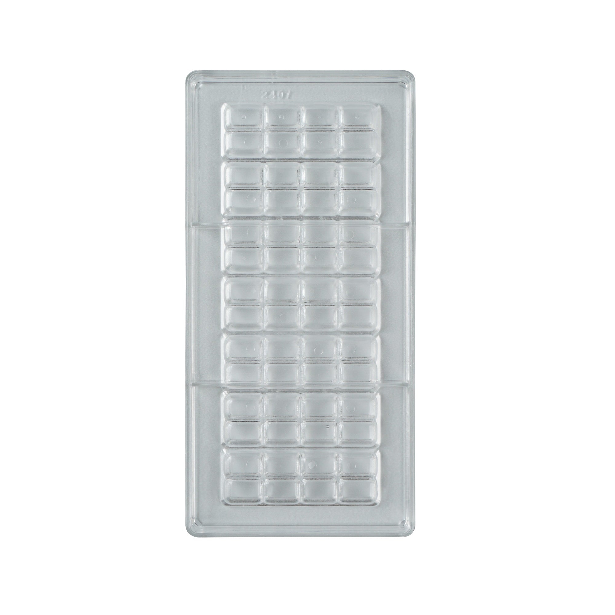 Pastry Tek Polycarbonate Break-Apart Candy / Chocolate Mold - 7-Compartment - 1 count box