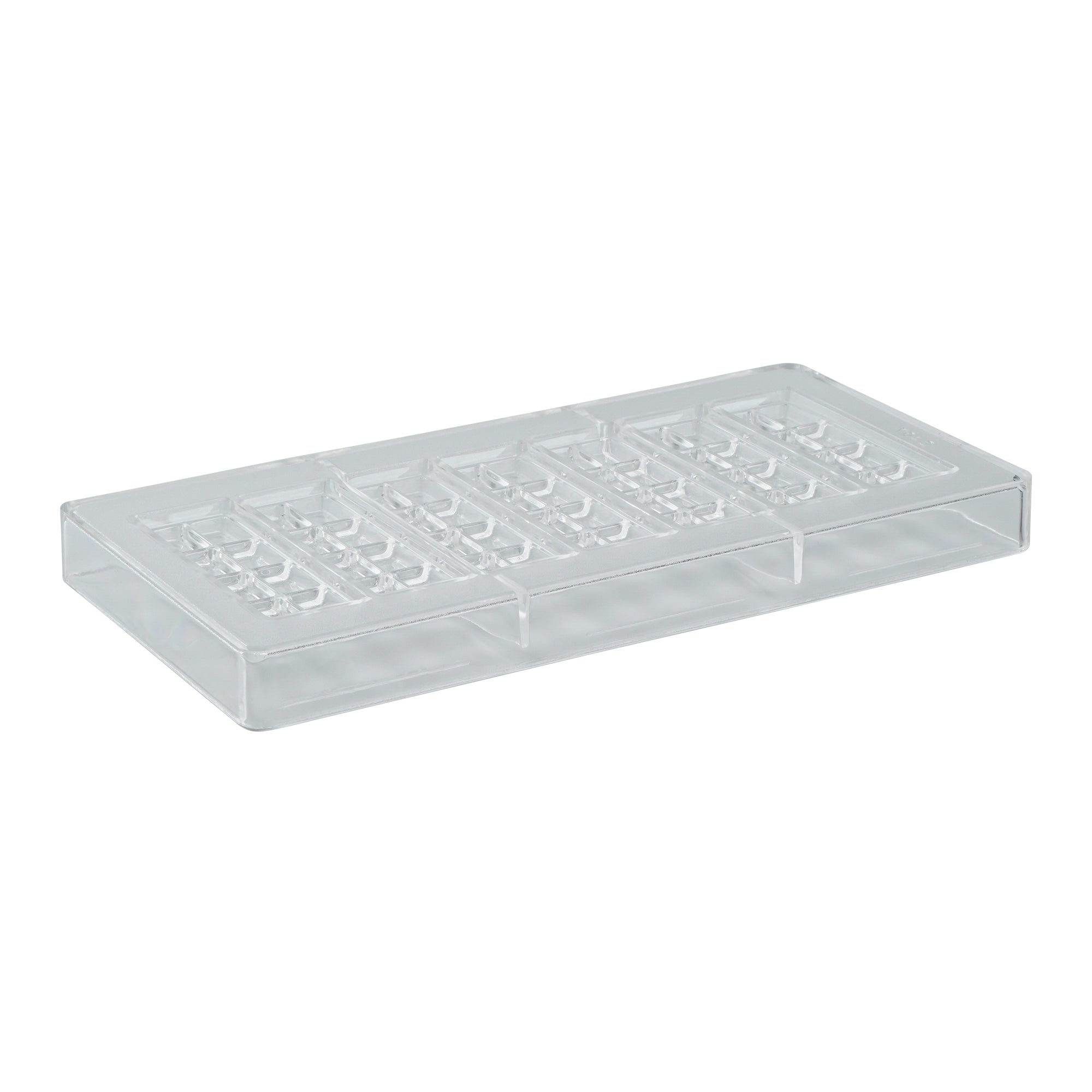 Pastry Tek Polycarbonate Break-Apart Candy / Chocolate Mold - 7-Compartment - 10 count box