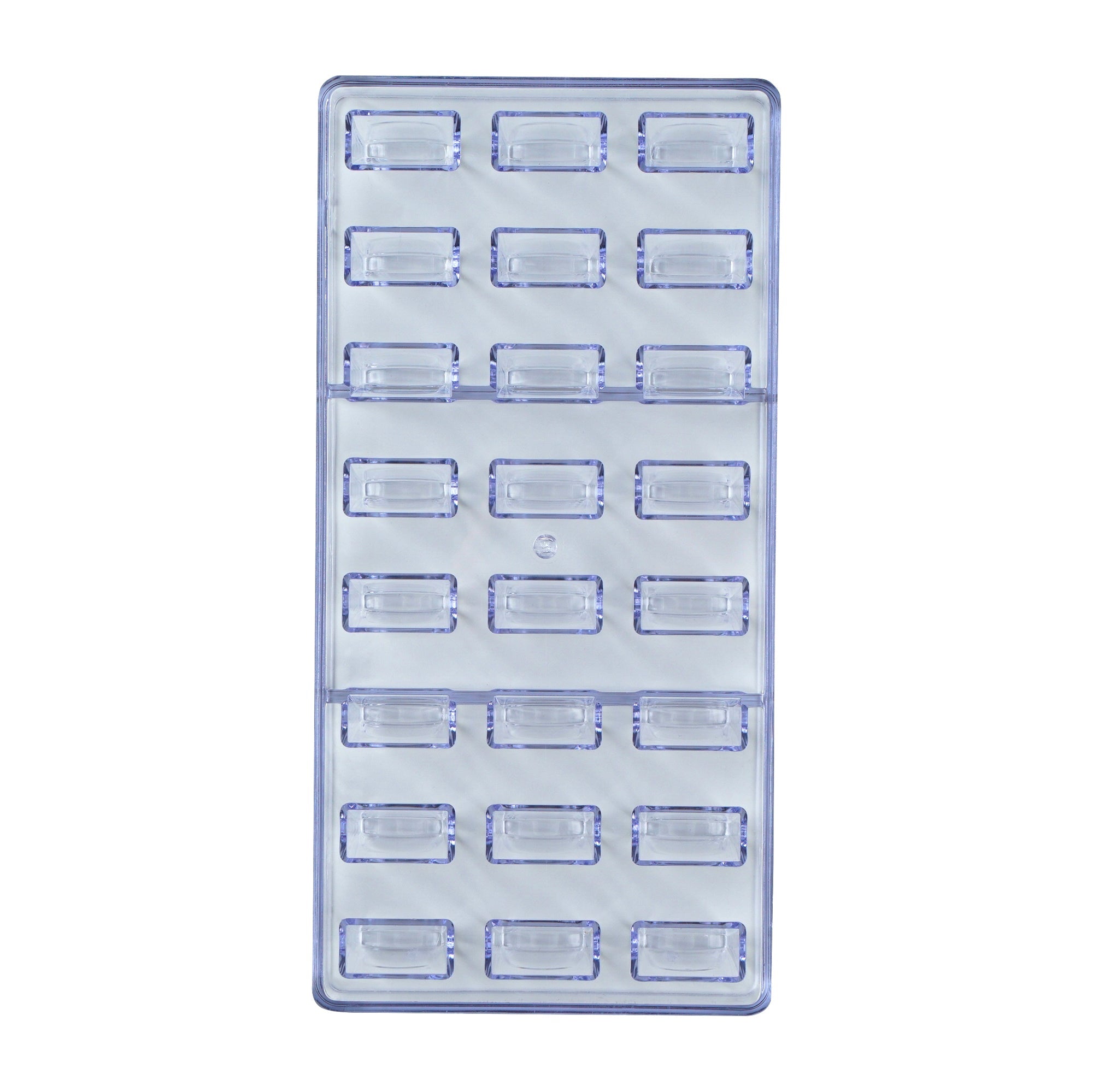 Pastry Tek Polycarbonate Triangle Bar Candy / Chocolate Mold - 24-Compartment - 1 count box