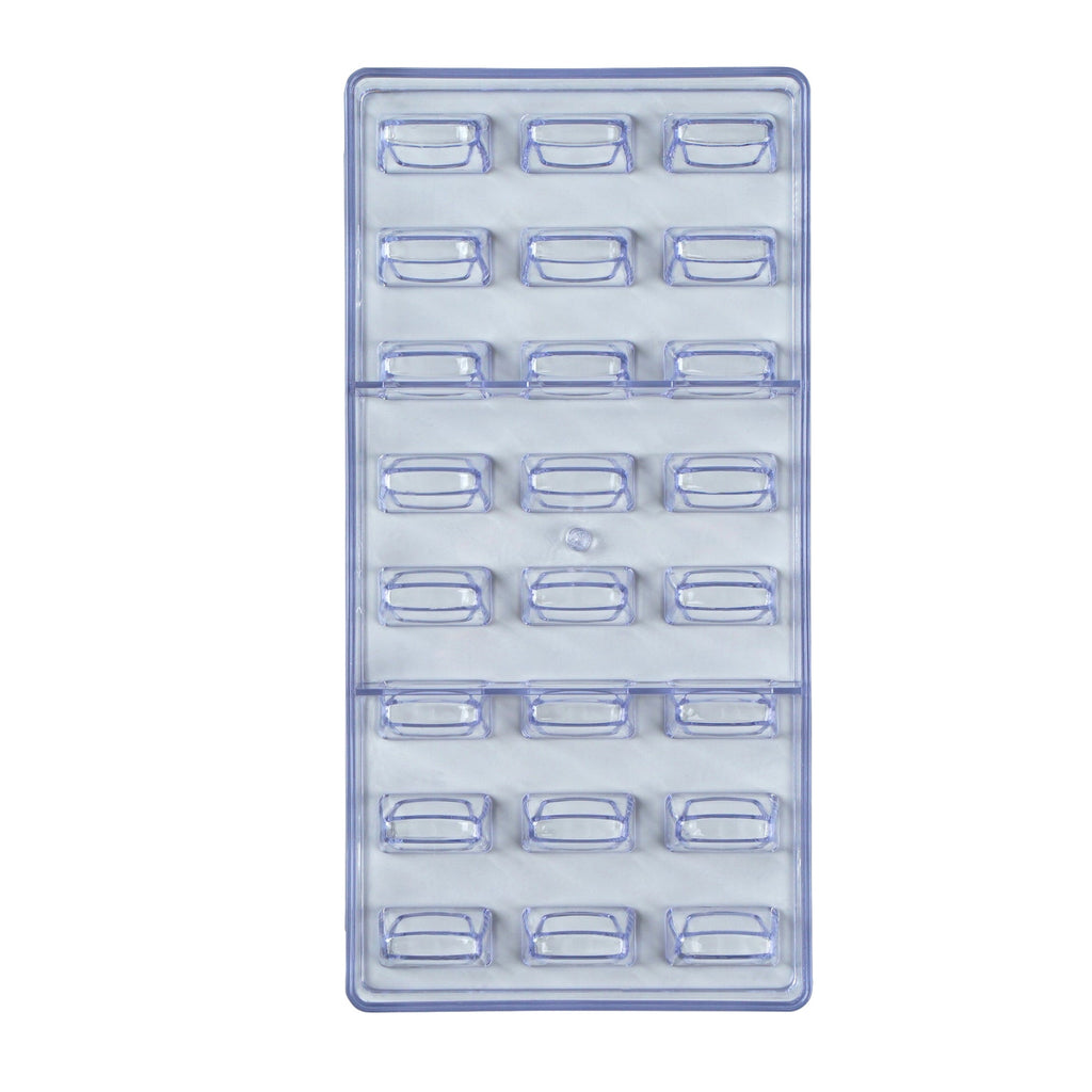 Pastry Tek Polycarbonate Triangle Bar Candy / Chocolate Mold - 24-Compartment - 1 count box