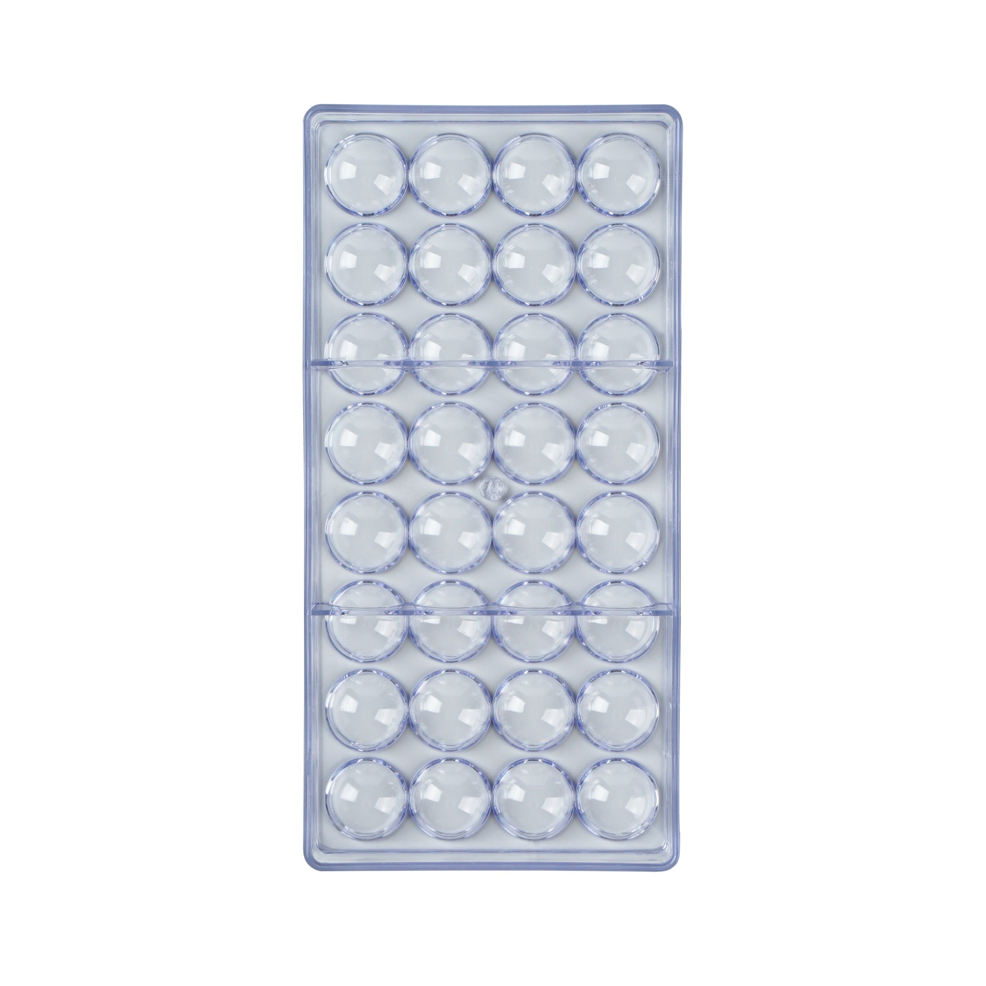Pastry Tek Polycarbonate Half Sphere Candy / Chocolate Mold - 32-Compartment - 1 count box