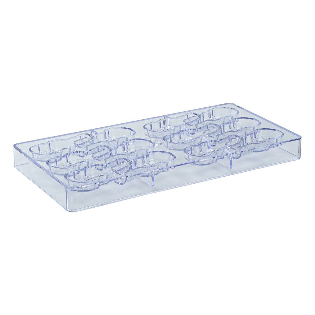 Pastry Tek Polycarbonate Violin Candy / Chocolate Mold - 12-Compartment - 10 count box
