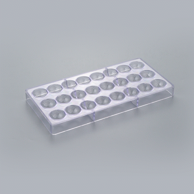 Pastry Tek Polycarbonate Soccer Ball Candy / Chocolate Mold - 24-Compartment - 1 count box