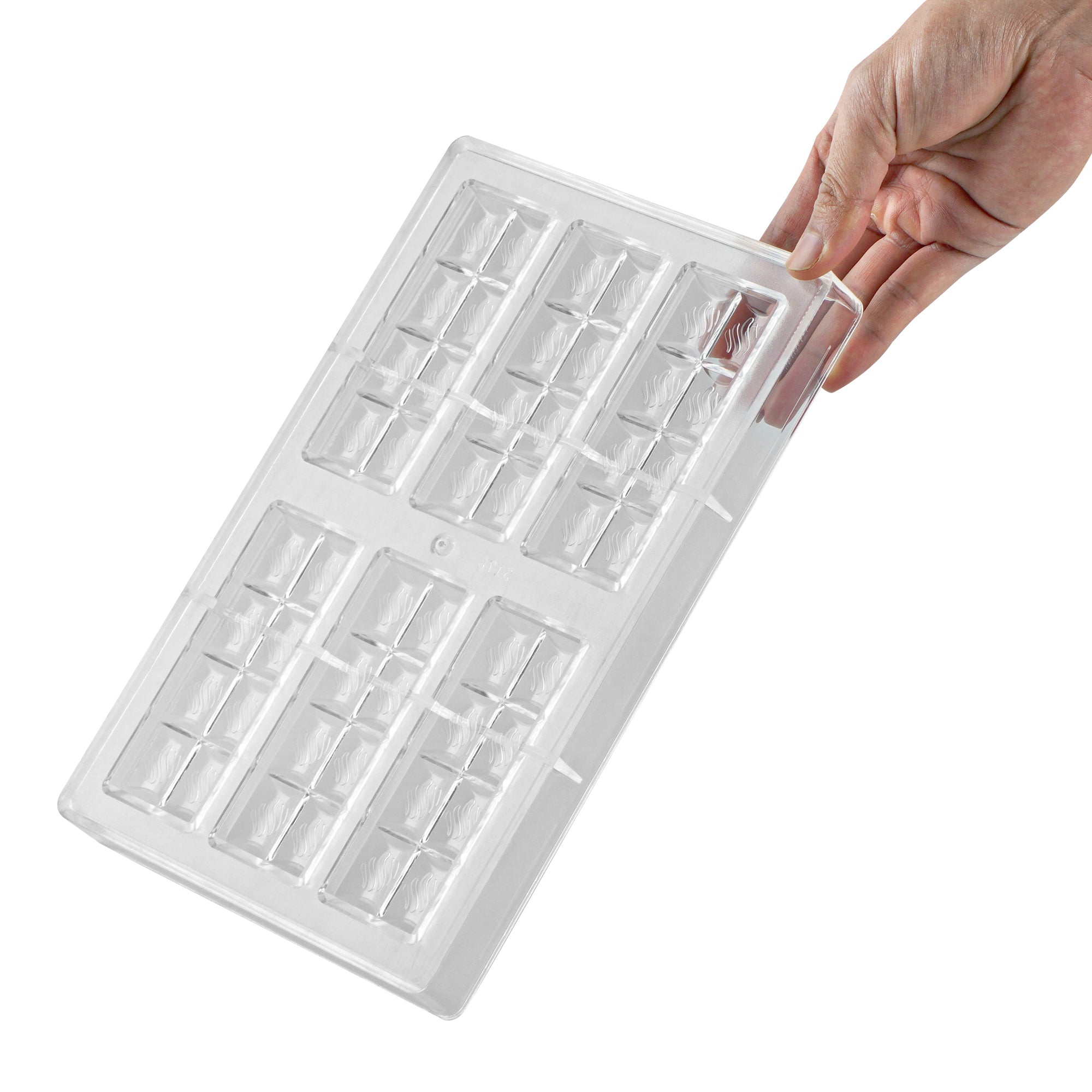 Pastry Tek Polycarbonate Break-Apart Candy / Chocolate Mold - 6-Compartment - 1 count box