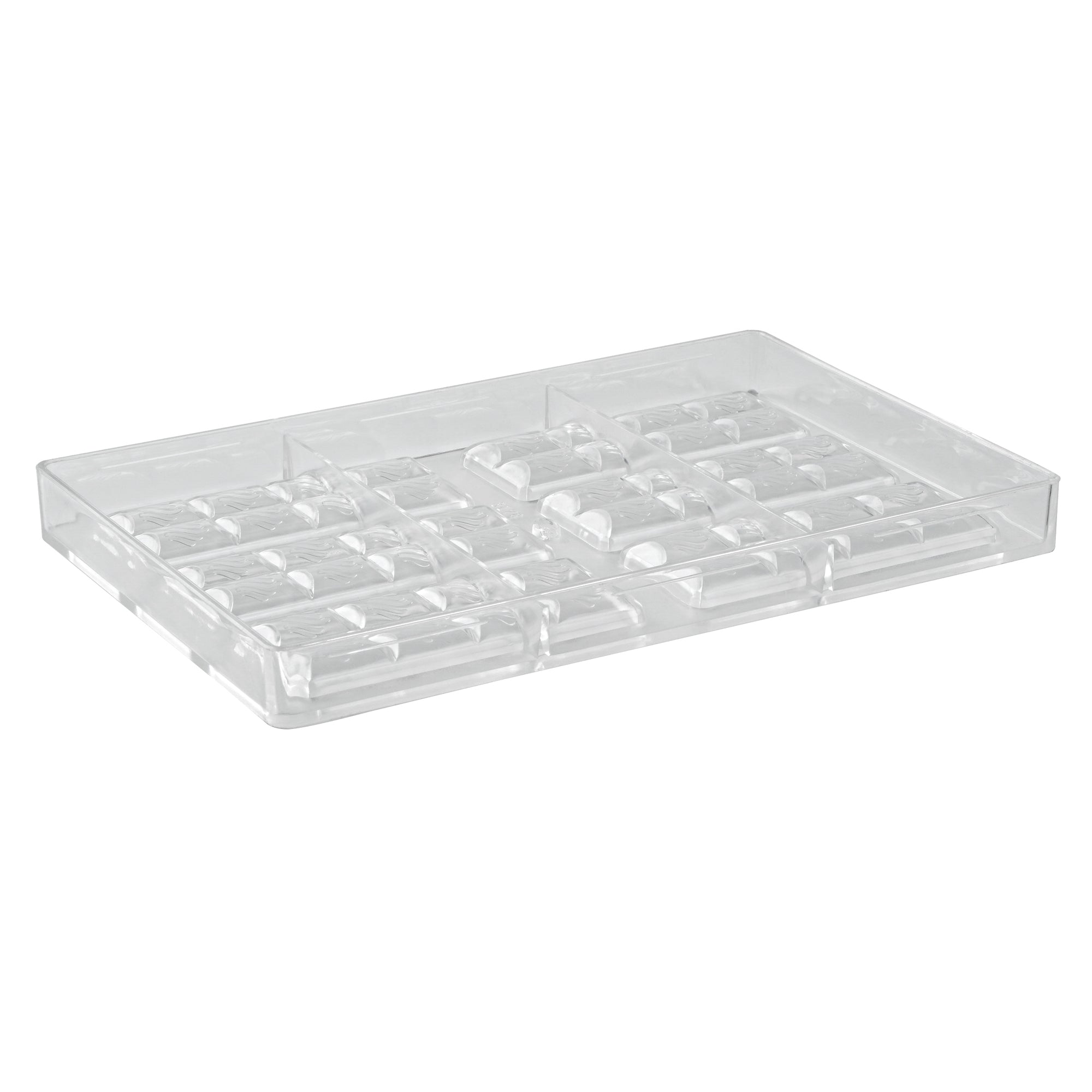 Pastry Tek Polycarbonate Break-Apart Candy / Chocolate Mold - 6-Compartment - 10 count box