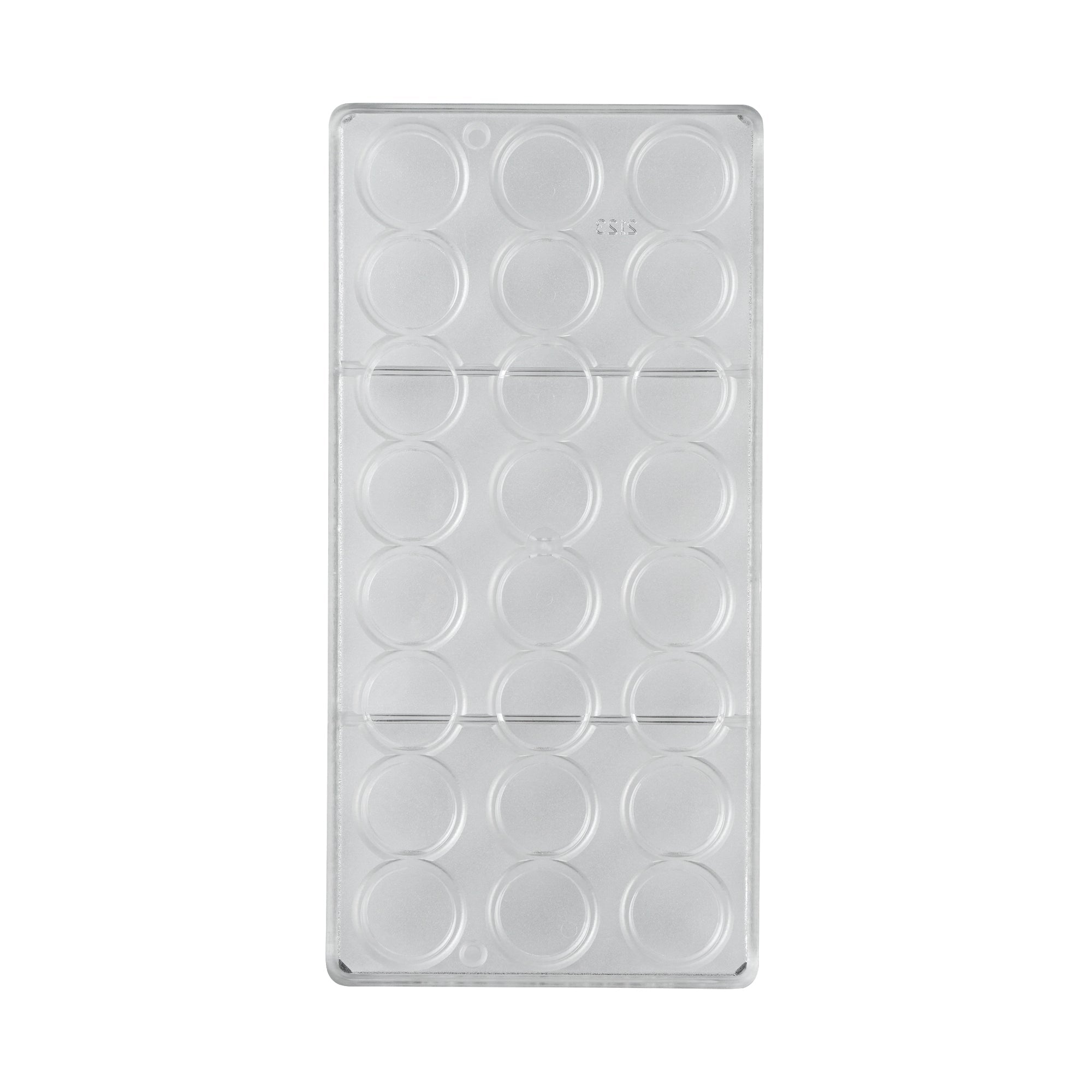 Pastry Tek Polycarbonate Cylinder Shape Candy / Chocolate Mold - 24-Compartment - 1 count box