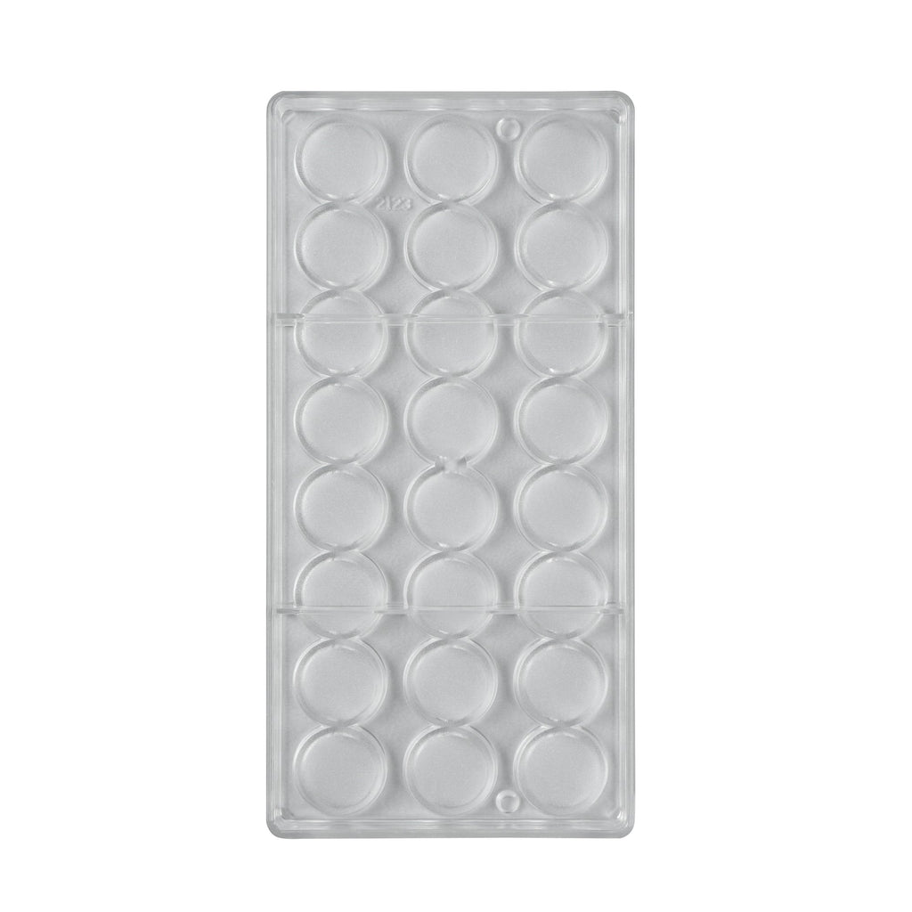Pastry Tek Polycarbonate Cylinder Shape Candy / Chocolate Mold - 24-Compartment - 1 count box
