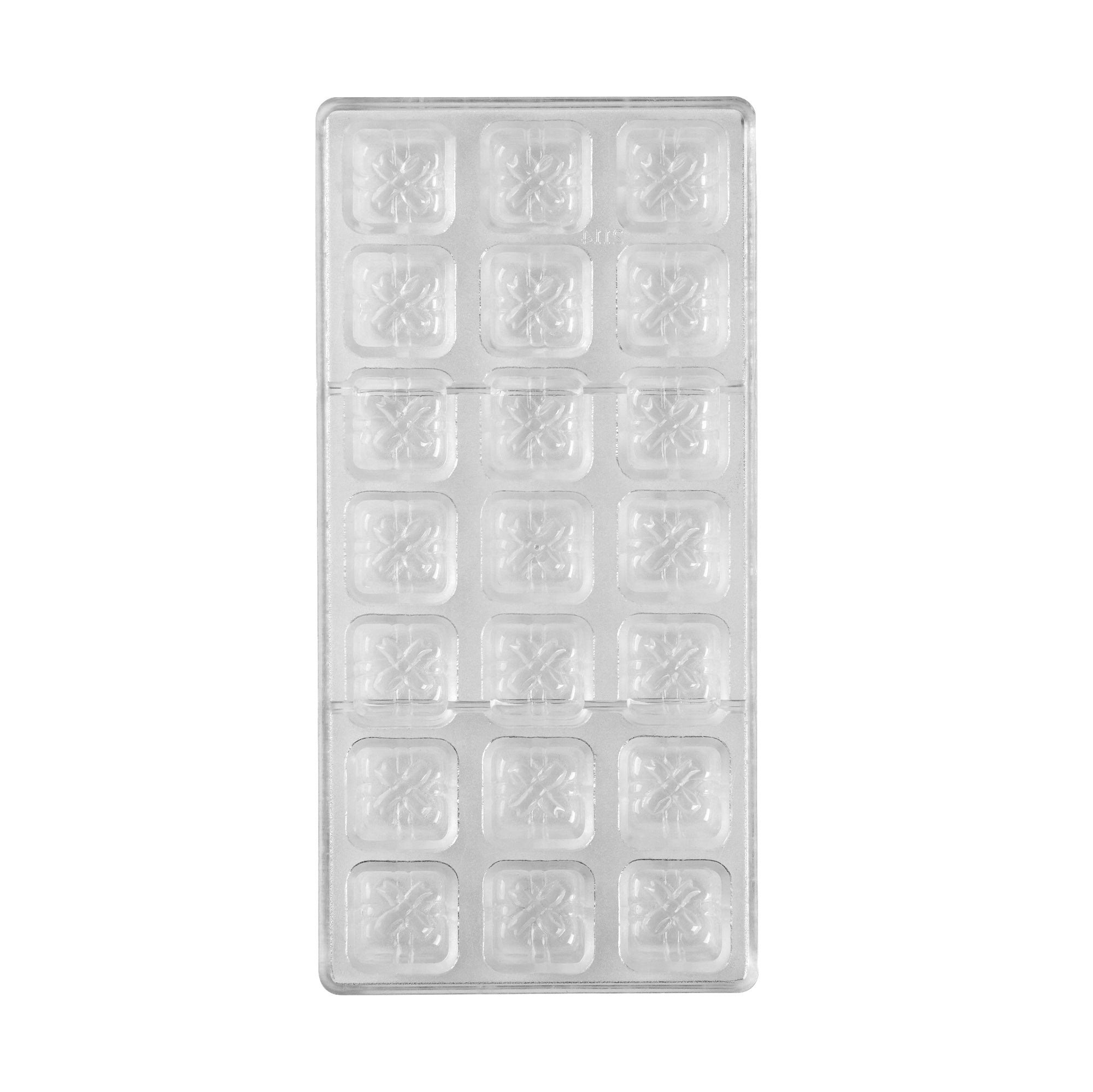 Pastry Tek Polycarbonate Gift Box Candy / Chocolate Mold - 21-Compartment - 1 count box