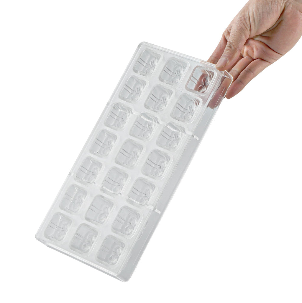Pastry Tek Polycarbonate Gift Box Candy / Chocolate Mold - 21-Compartment - 1 count box
