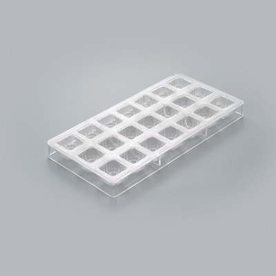 Pastry Tek Polycarbonate Gift Box Candy / Chocolate Mold - 21-Compartment - 1 count box