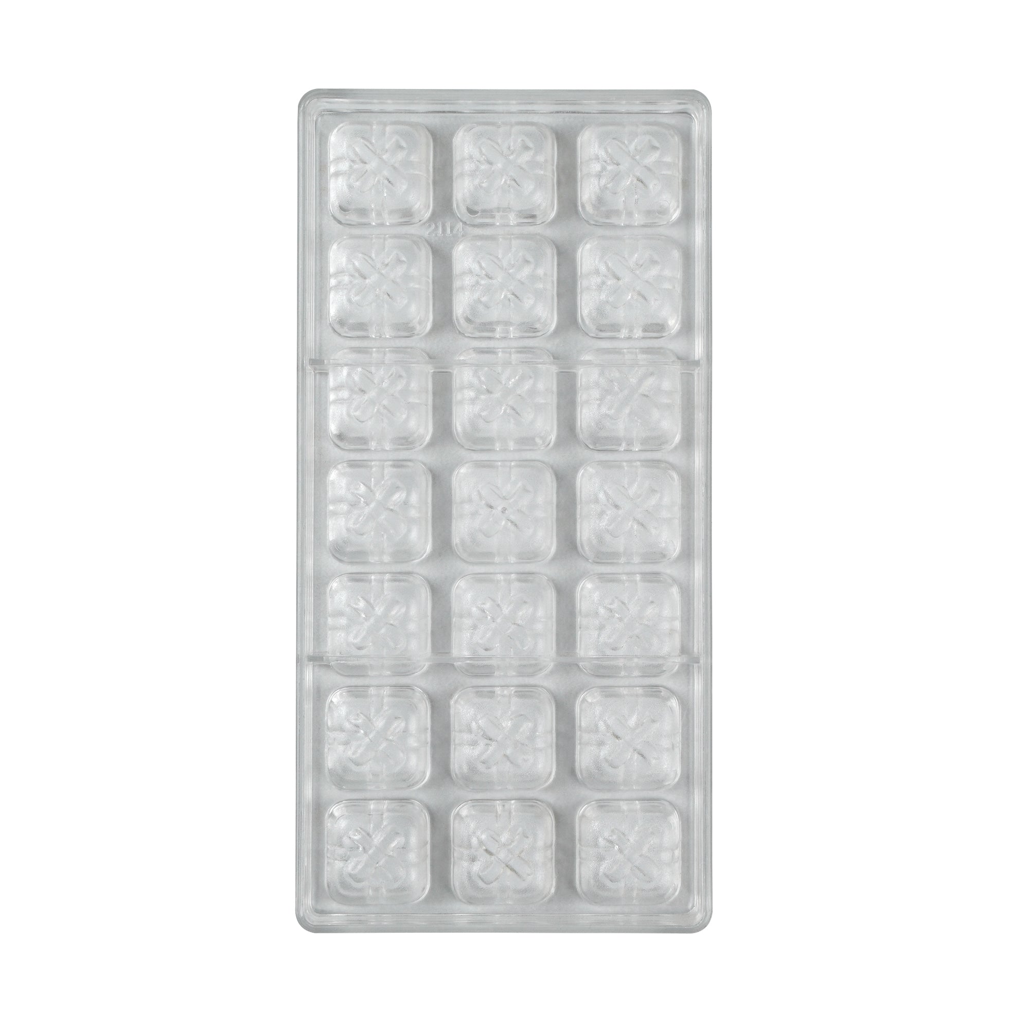 Pastry Tek Polycarbonate Gift Box Candy / Chocolate Mold - 21-Compartment - 1 count box