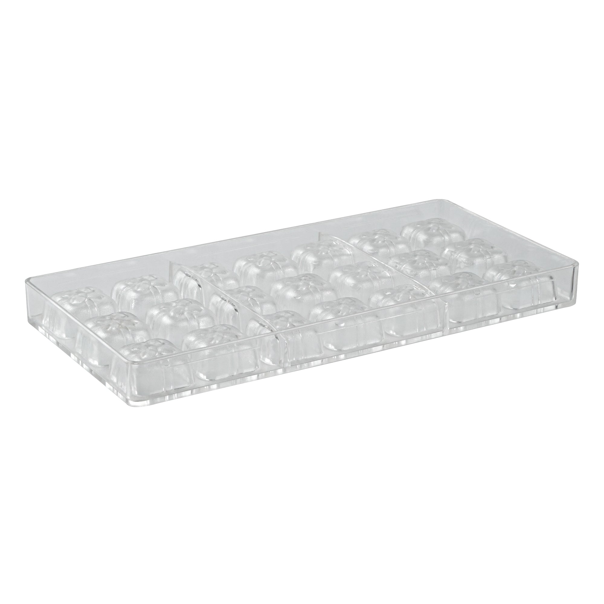 Pastry Tek Polycarbonate Gift Box Candy / Chocolate Mold - 21-Compartment - 1 count box