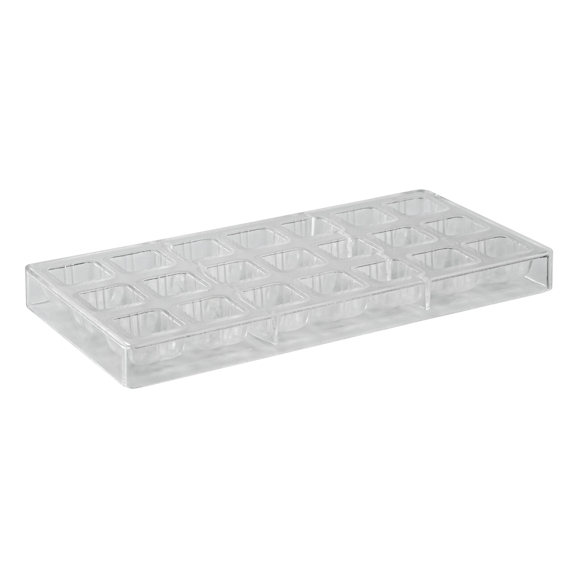 Pastry Tek Polycarbonate Gift Box Candy / Chocolate Mold - 21-Compartment - 10 count box