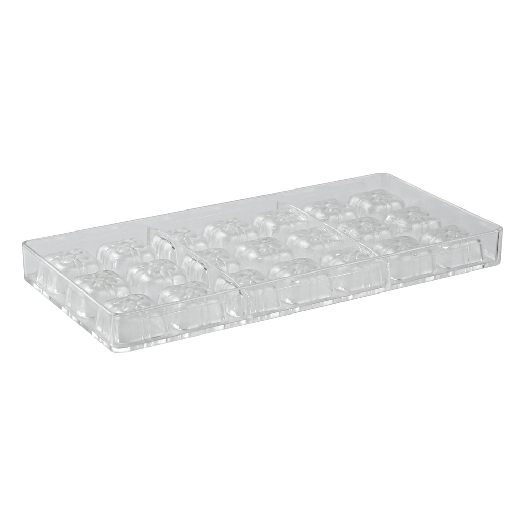 Pastry Tek Polycarbonate Gift Box Candy / Chocolate Mold - 21-Compartment - 10 count box