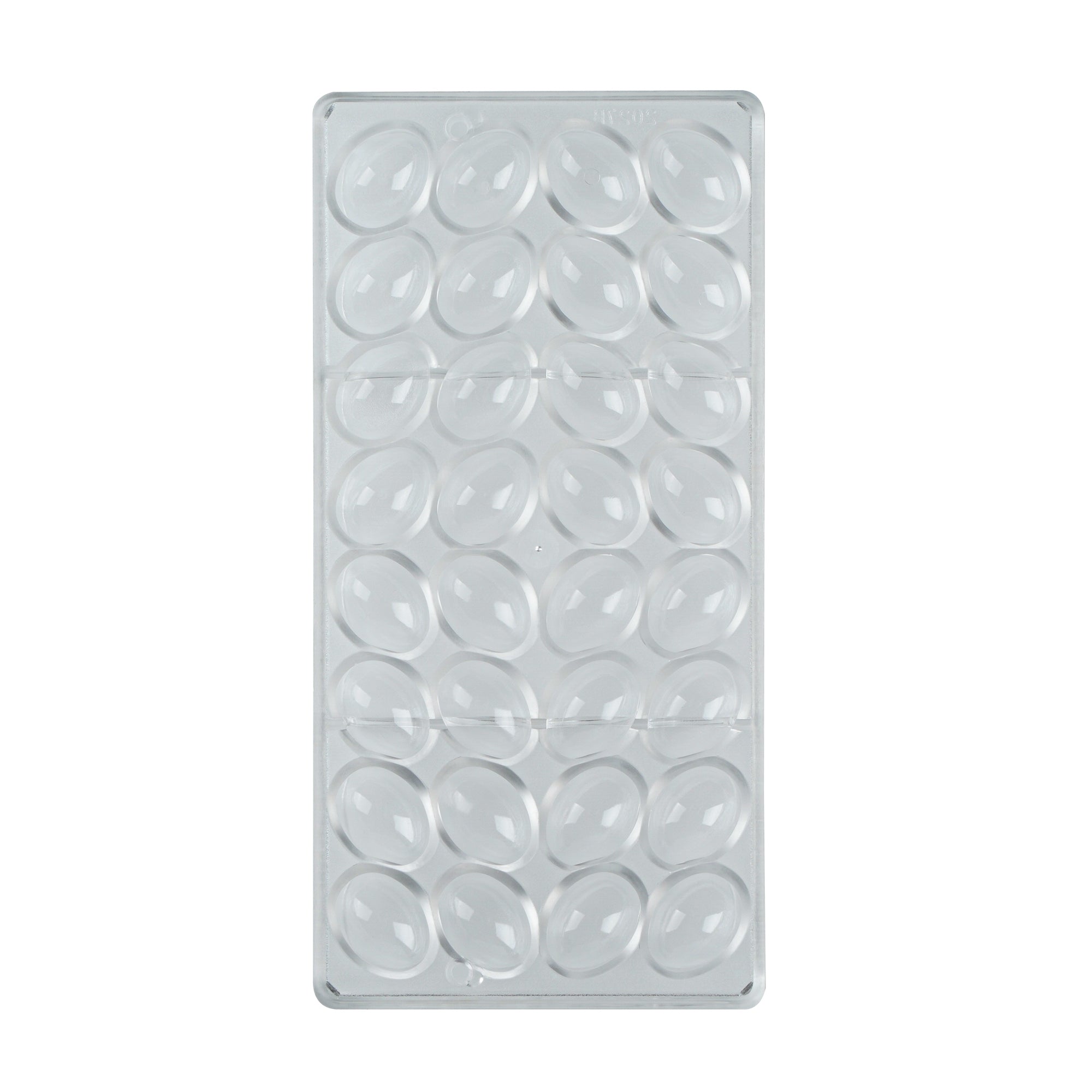 Pastry Tek Polycarbonate Egg Candy / Chocolate Mold - 32-Compartment - 1 count box