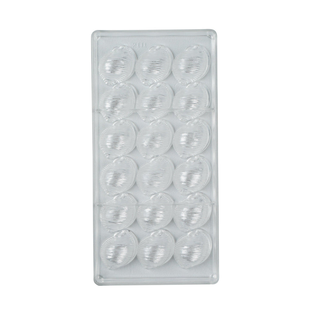 Pastry Tek Polycarbonate Sea Shell Candy / Chocolate Mold - 18-Compartment - 1 count box