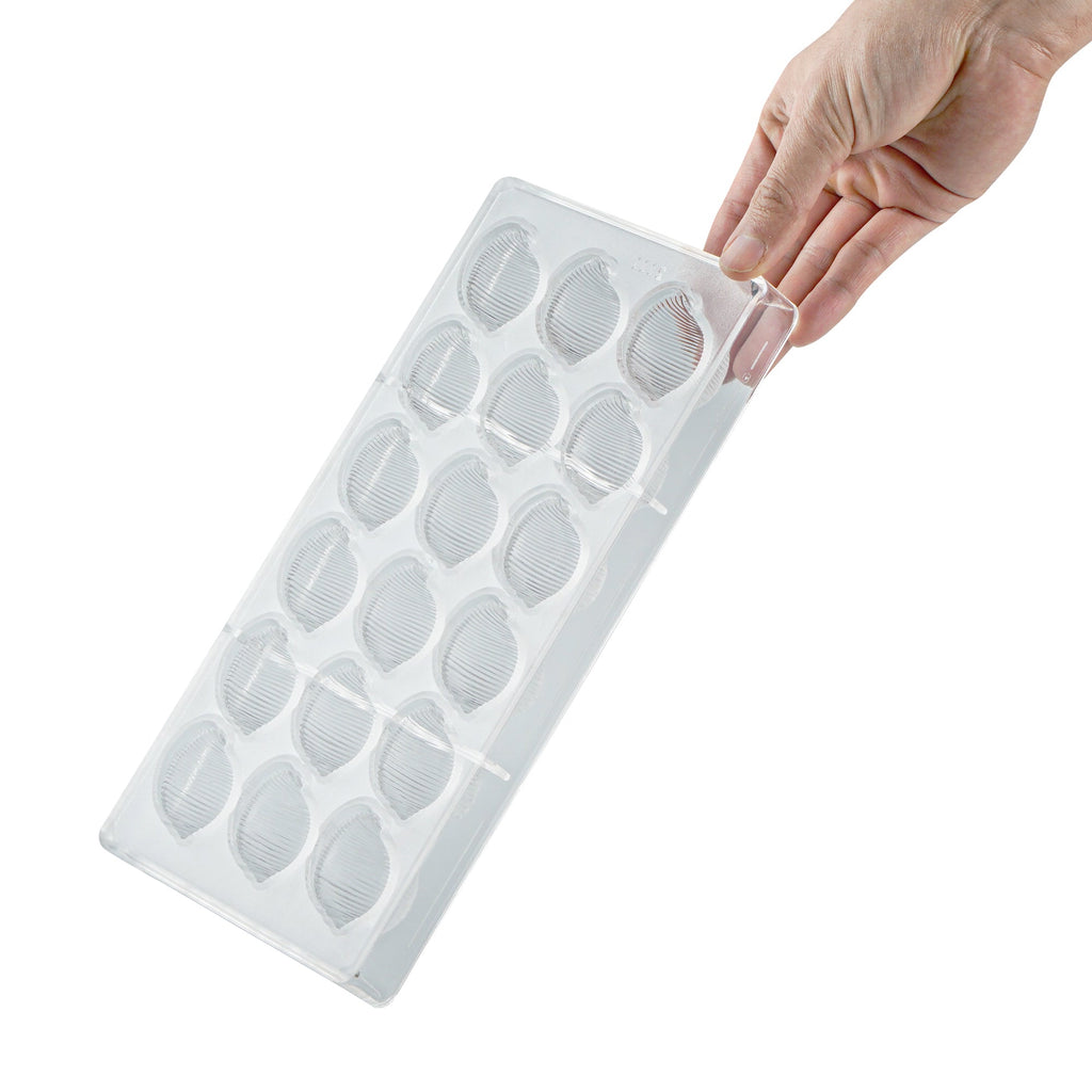Pastry Tek Polycarbonate Sea Shell Candy / Chocolate Mold - 18-Compartment - 10 count box