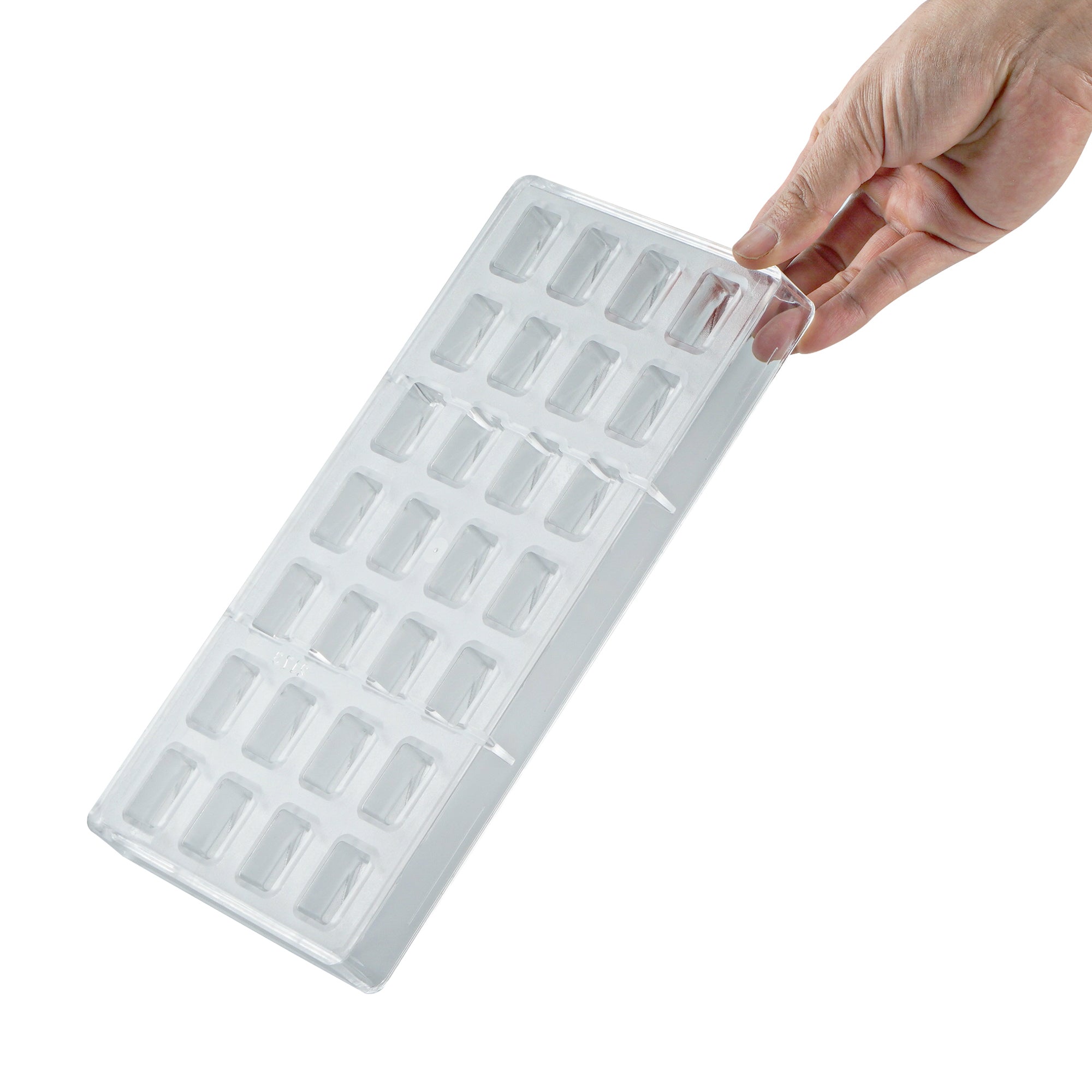 Pastry Tek Polycarbonate Wave Candy / Chocolate Mold - 28-Compartment - 1 count box