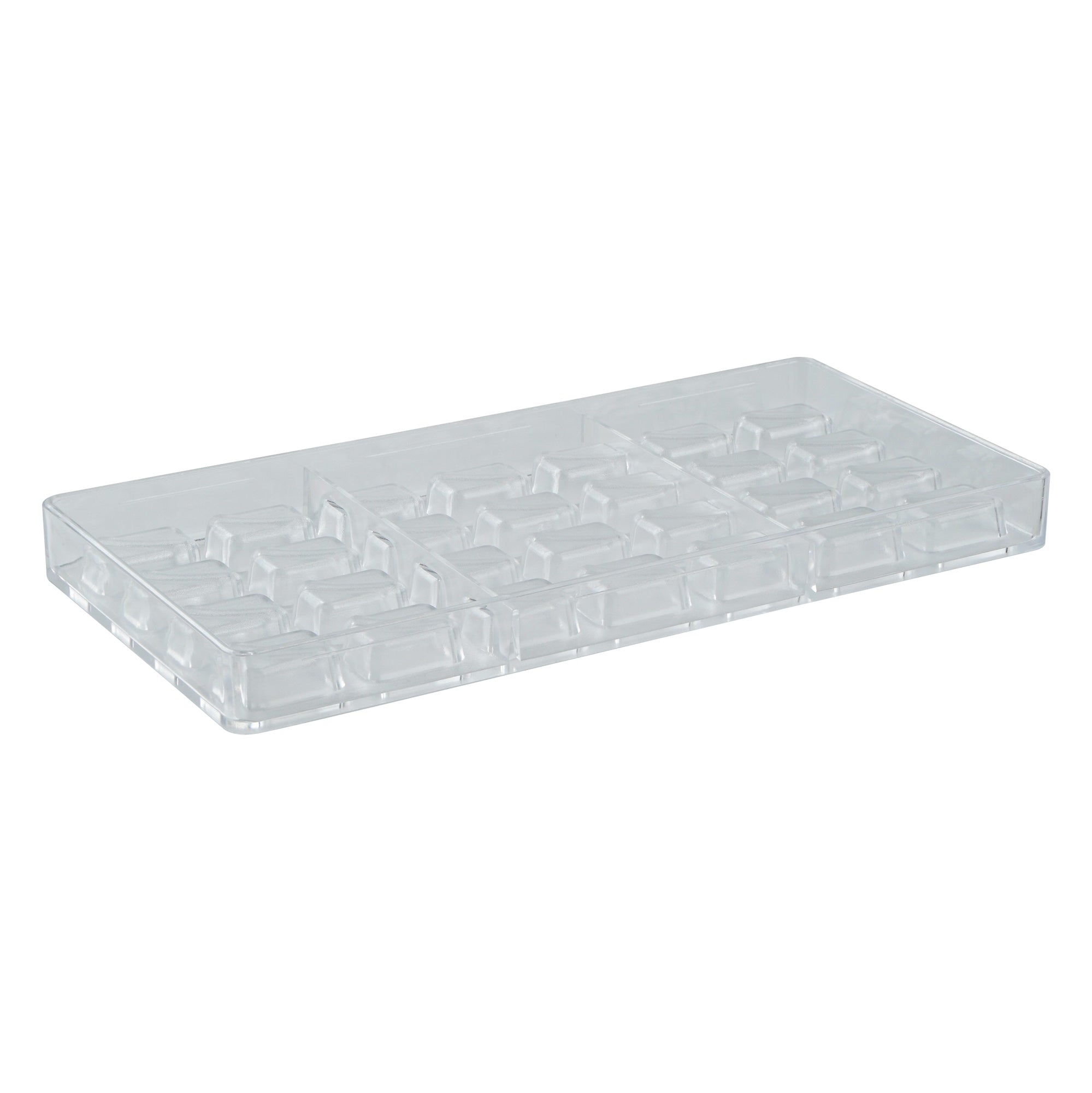 Pastry Tek Polycarbonate Wave Candy / Chocolate Mold - 28-Compartment - 1 count box