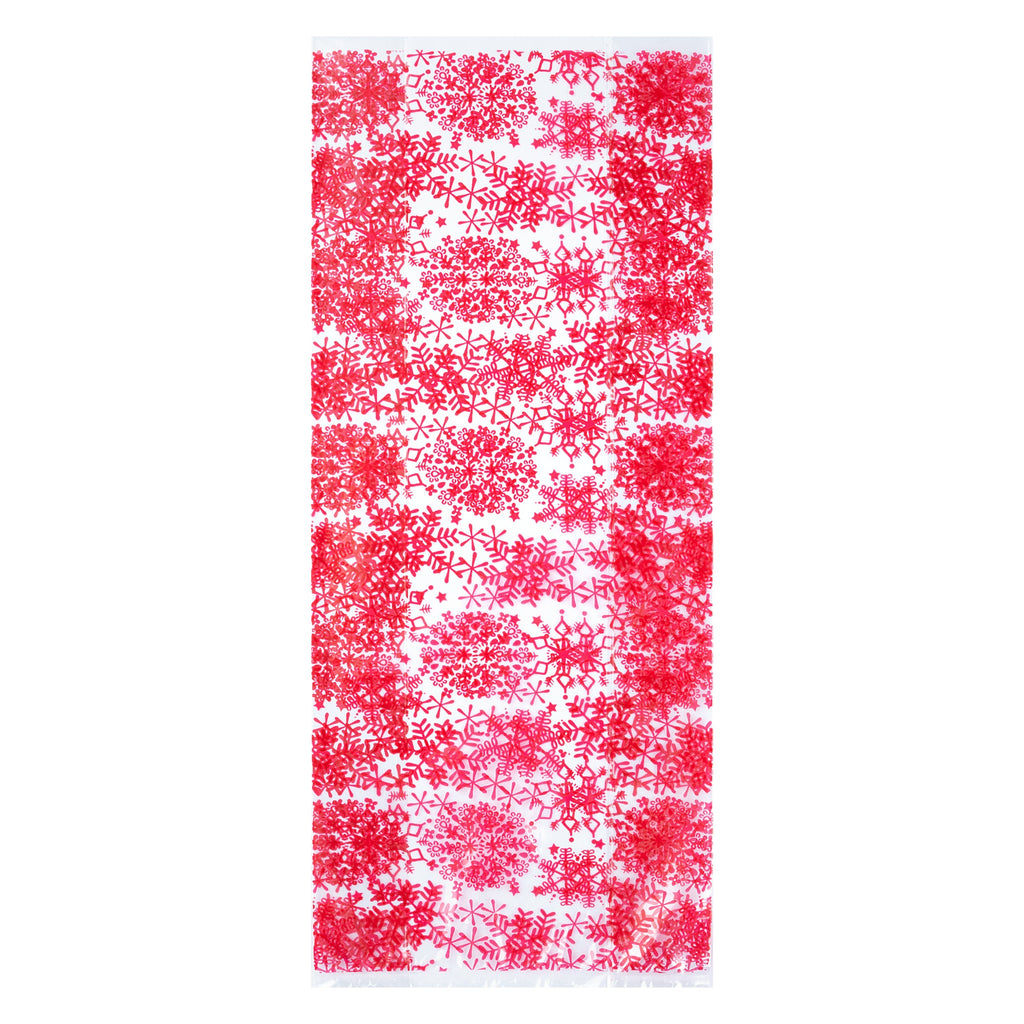 Bag Tek Plastic Candy Bag - Snowflakes - 4" x 2" x 9 1/2" - 100 count box