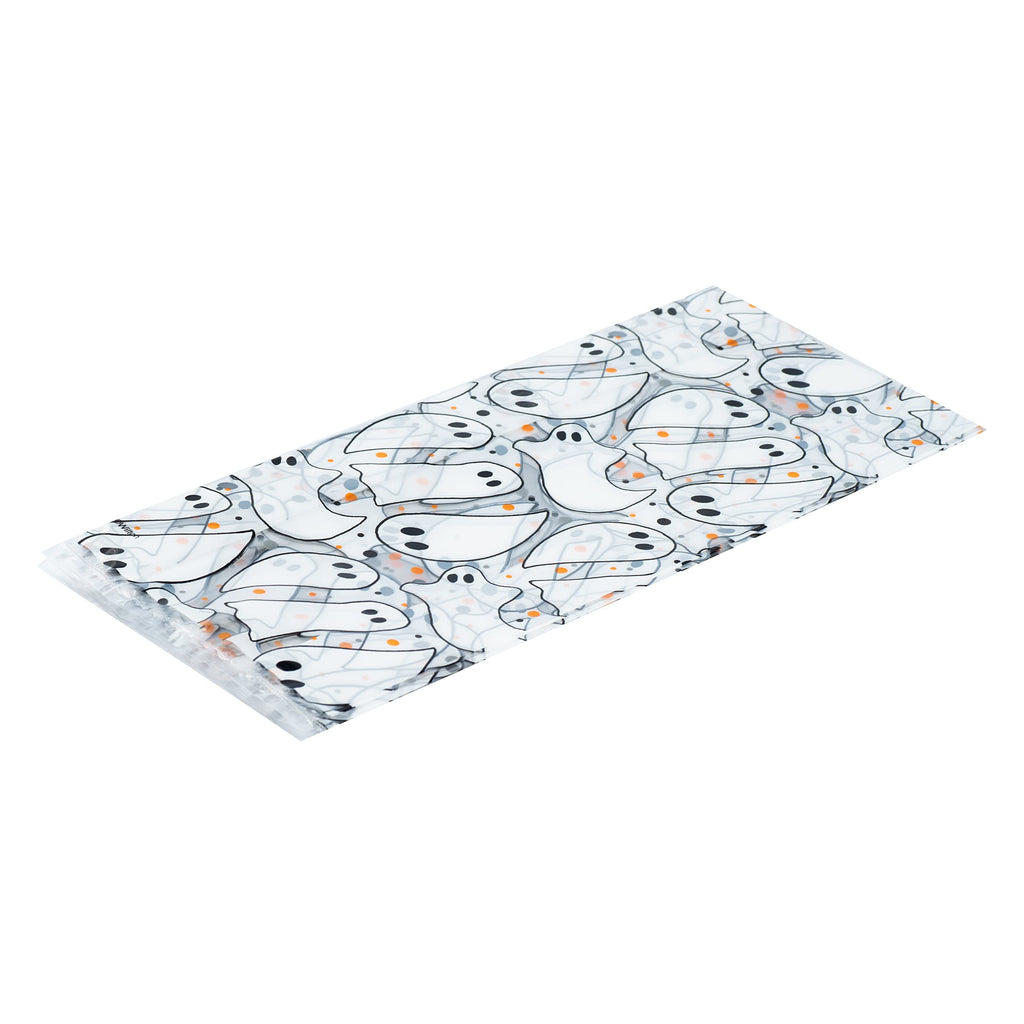 Bag Tek Plastic Candy Bag - Ghosts, Gusseted - 4" x 2" x 9 1/2" - 100 count box