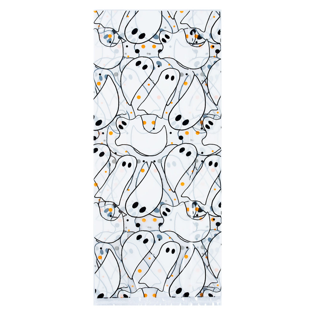 Bag Tek Plastic Candy Bag - Ghosts, Gusseted - 4" x 2" x 9 1/2" - 4000 count box